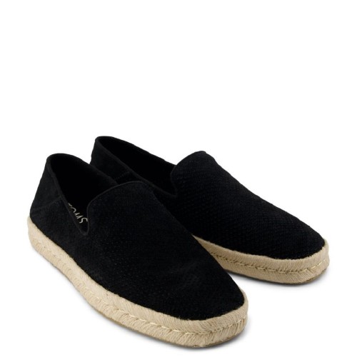 Ανδρικές Εσπαντρίγιες Μαύρο Diamond Perforated Suede SANTIAGO 10021909 Toms Ανδρικές Εσπαντρίγιες Μαύρο Diamond Perforated Suede SANTIAGO 10021909 Toms