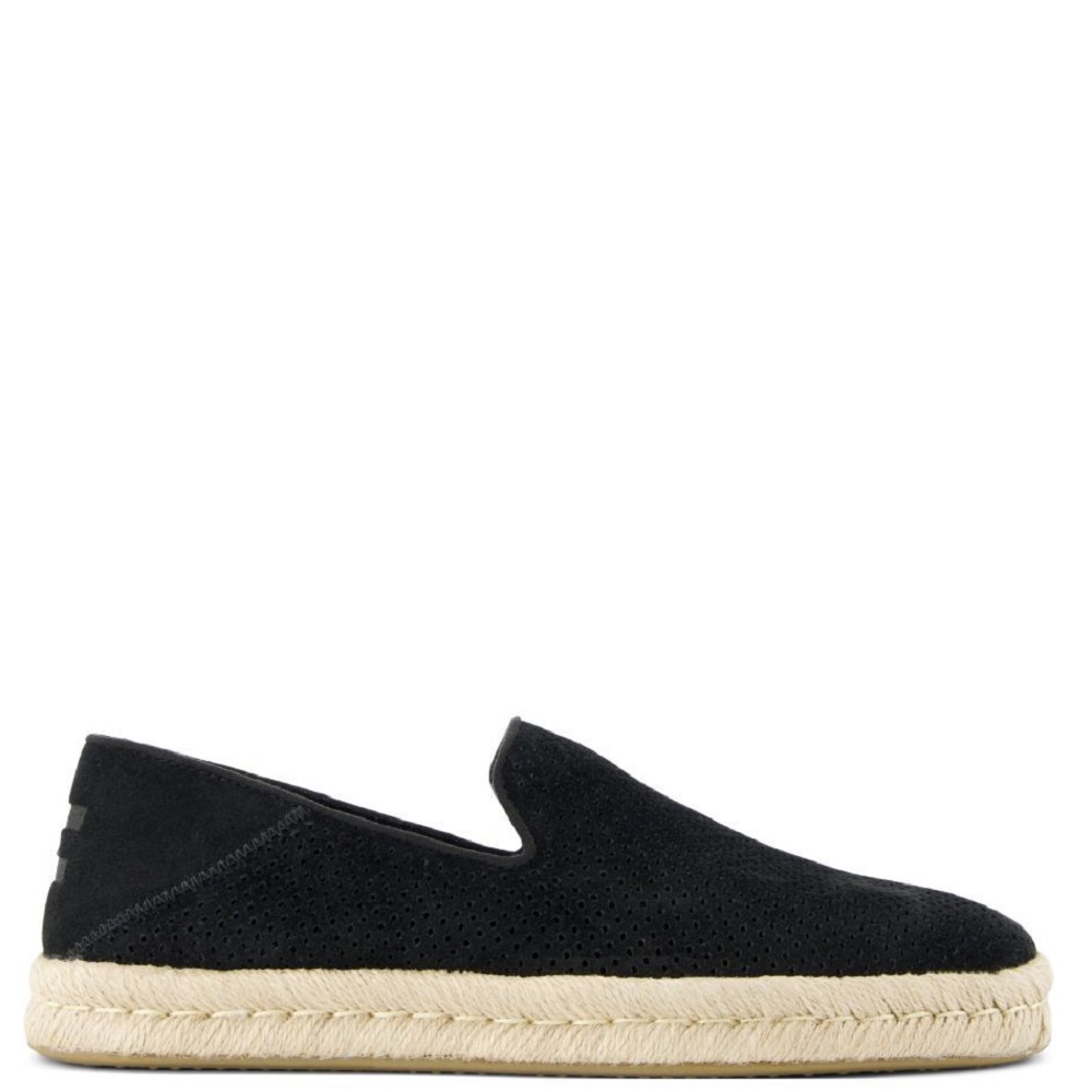 TOMS</br>Ανδρικές Εσπαντρίγιες Μαύρο Diamond Perforated Suede SANTIAGO 10021909 Toms TOMS</br>Ανδρικές Εσπαντρίγιες Μαύρο Diamond Perforated Suede SANTIAGO 10021909 Toms