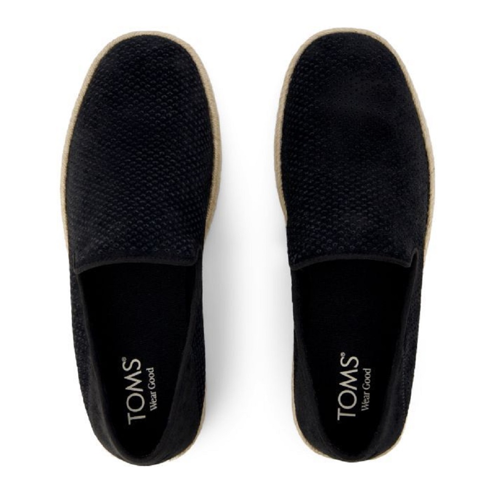 TOMS</br>Ανδρικές Εσπαντρίγιες Μαύρο Diamond Perforated Suede SANTIAGO 10021909 Toms TOMS</br>Ανδρικές Εσπαντρίγιες Μαύρο Diamond Perforated Suede SANTIAGO 10021909 Toms