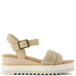 Γυναικείες Πλατφόρμες Χρυσό Metallic Basket Weave/Suede DIANA 10021959 Toms