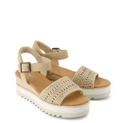 Γυναικείες Πλατφόρμες Χρυσό Metallic Basket Weave/Suede DIANA 10021959 Toms