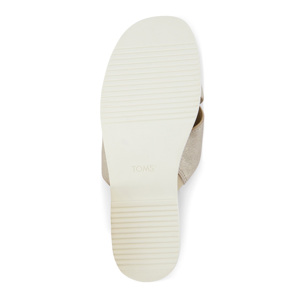 TOMS</br>Γυναικεία Σανδάλια Χρυσό Δέρμα MAE CROSSOVER 10021991 Toms TOMS</br>Γυναικεία Σανδάλια Χρυσό Δέρμα MAE CROSSOVER 10021991 Toms