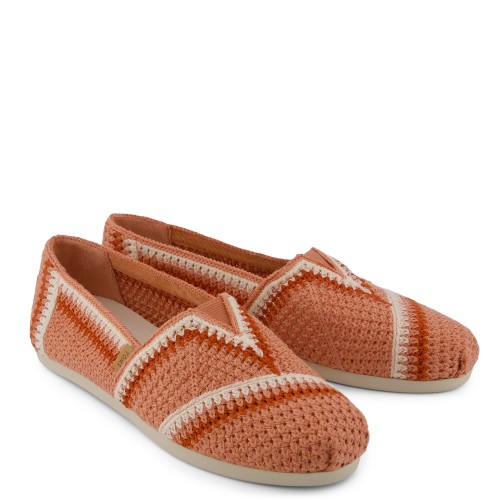 Toms ALPARGATA CLASSIC 10023024 Engineered Crochet Γυναικείες Εσπαντρίγιες Ροζ Multi