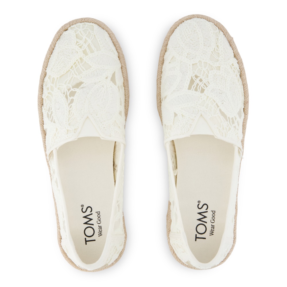 TOMS</br>Toms ALPARGATA ROPE 2.0 10023030 Floral Crochet Γυναικείες Εσπαντρίγιες Λευκό TOMS</br>Toms ALPARGATA ROPE 2.0 10023030 Floral Crochet Γυναικείες Εσπαντρίγιες Λευκό