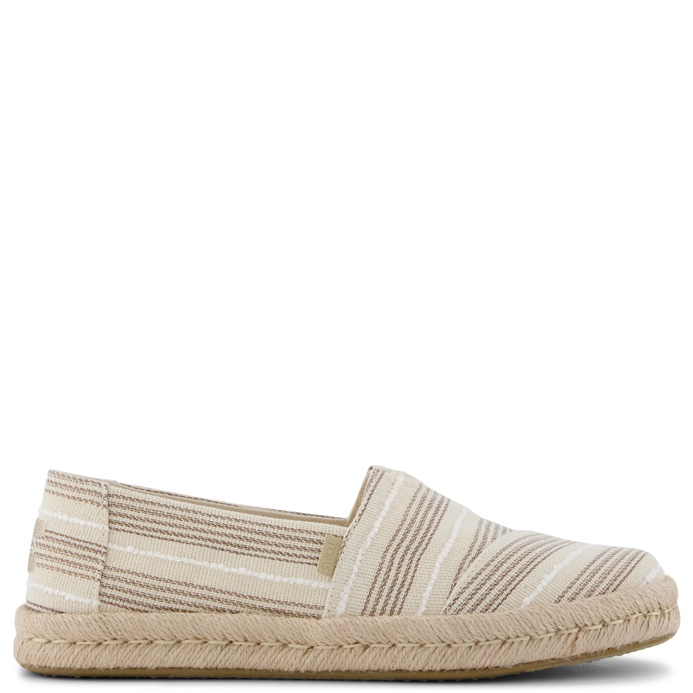 TOMS</br>Toms ALPARGATA ROPE 2.0 10023038 Metallic Stripe Γυναικείες Εσπαντρίγιες Μπεζ
