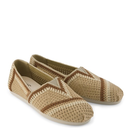 Toms ALPARGATA CLASSIC 10023041 Engineered Crochet Γυναικείες Εσπαντρίγιες Μπεζ Multi 