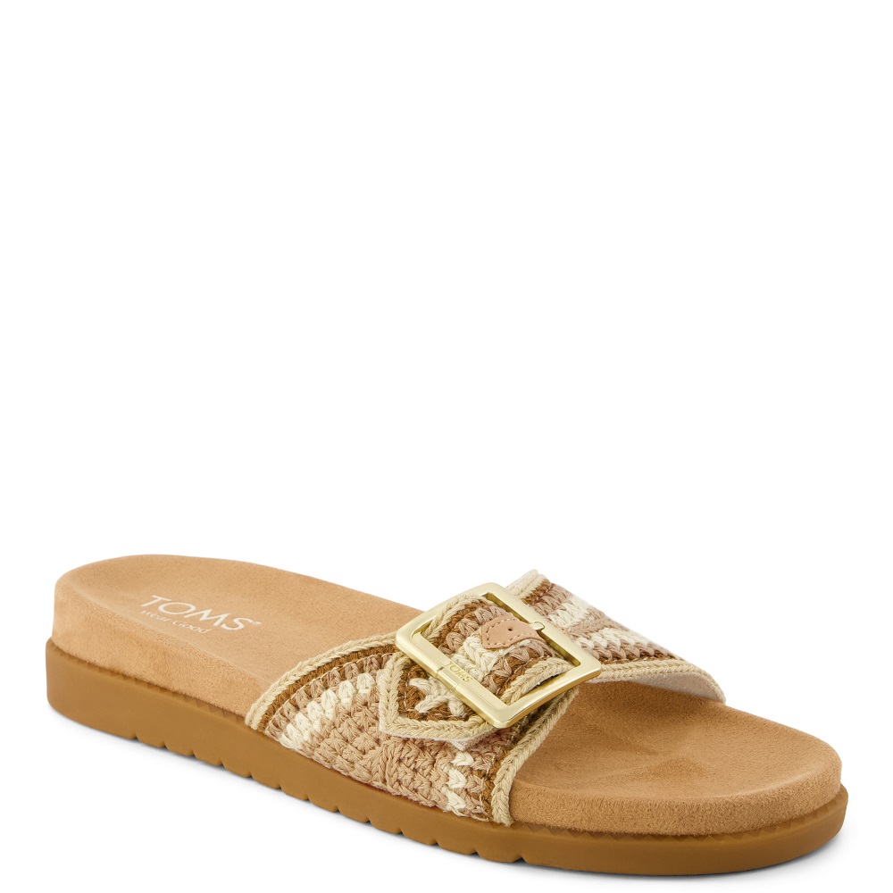 TOMS</br>Toms MARIN SLIDE 10023098 Engineered Crochet Γυναικεία Σανδάλια Μπεζ Multi