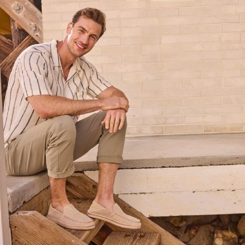 Toms ALONSO LOAFER ROPE 10023166 Canvas/Suede Ανδρικές Εσπαντρίγιες/Loafers Μπεζ