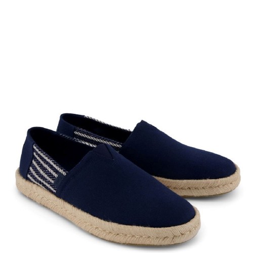 Toms ALPARGATA ROPE 2.0 10023173 Recycled Cotton Canvas/Nautical Stripe Ανδρικές Εσπαντρίγιες Μπλε