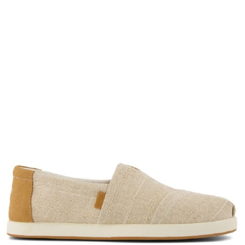 Toms ALP FWD 10023174 Stiched Stripe Canvas/Suede Ανδρικές Εσπαντρίγιες Μπεζ/Ταμπά