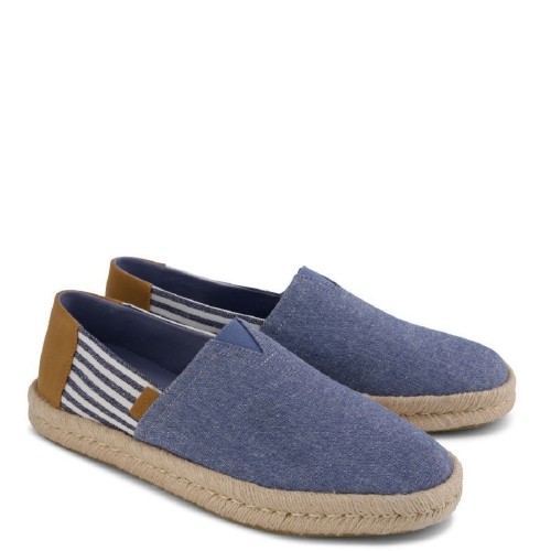Toms ALPARGATA ROPE 2.0 10023240 Chambray/Nautical Stripe Ανδρικές Εσπαντρίγιες Σιέλ