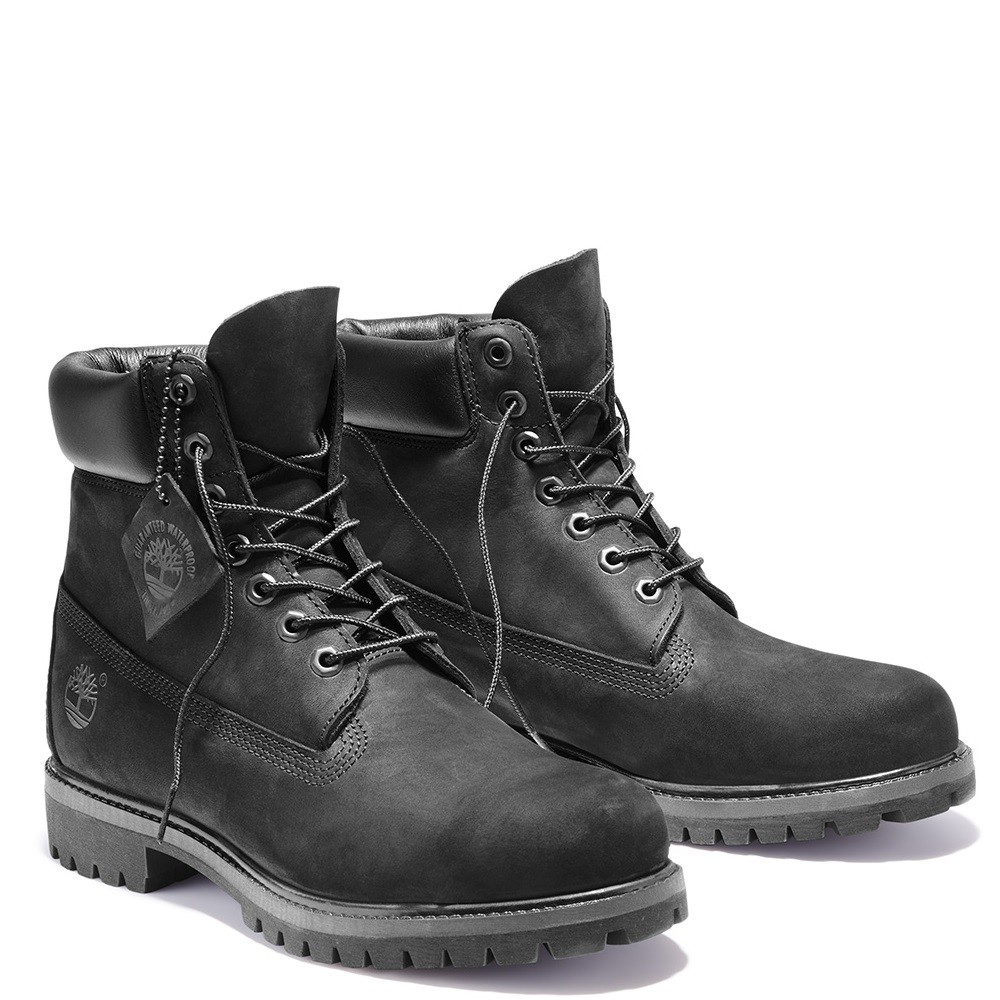 TIMBERLAND</br>Timberland Premium 6inch Waterproof Boot 10073-001 Ανδρικά Μποτάκια Μαύρο Nubuck Δέρμα TIMBERLAND</br>Timberland Premium 6inch Waterproof Boot 10073-001 Ανδρικά Μποτάκια Μαύρο Nubuck Δέρμα