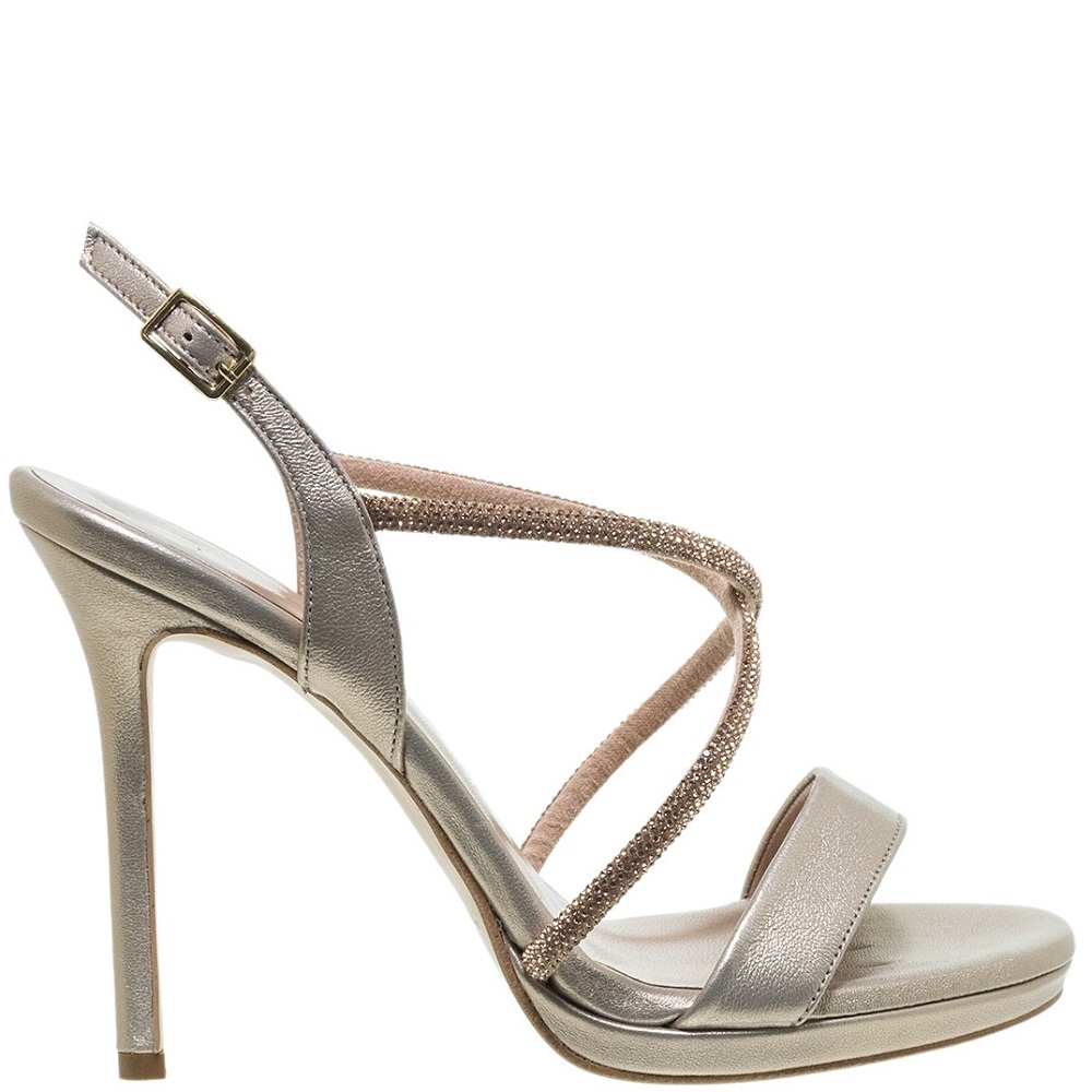 MOURTZI</br>Mourtzi 10/1008B119 Γυναικεία Πέδιλα Χρυσό Άμμου Δέρμα