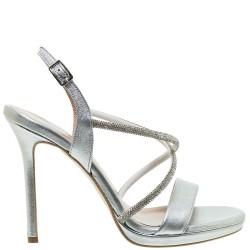 MOURTZI</br>Mourtzi 10/1008B119 Γυναικεία Πέδιλα Ασημί Δέρμα