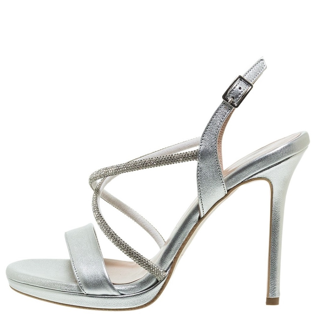 MOURTZI</br>Mourtzi 10/1008B119 Γυναικεία Πέδιλα Ασημί Δέρμα
