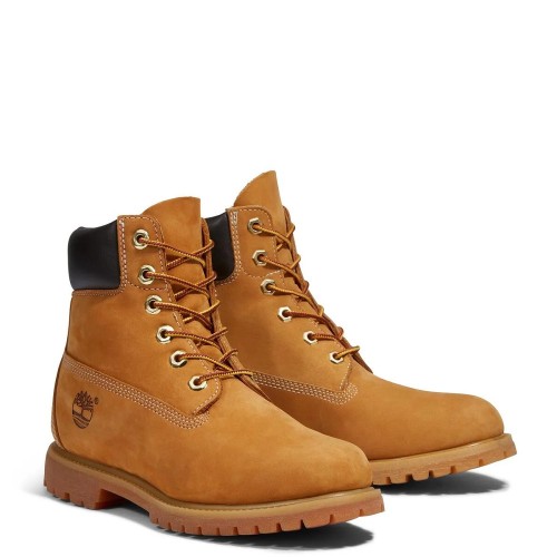 Timberland Premium 6inch Waterproof Boot 10361-713 Γυναικεία Μποτάκια Κίτρινο Nubuck Δέρμα