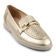 FM</br>Γυναικεία Loafers Πλατίνα Δέρμα Γκοφρέ 1102-17 FM FM</br>Γυναικεία Loafers Πλατίνα Δέρμα Γκοφρέ 1102-17 FM