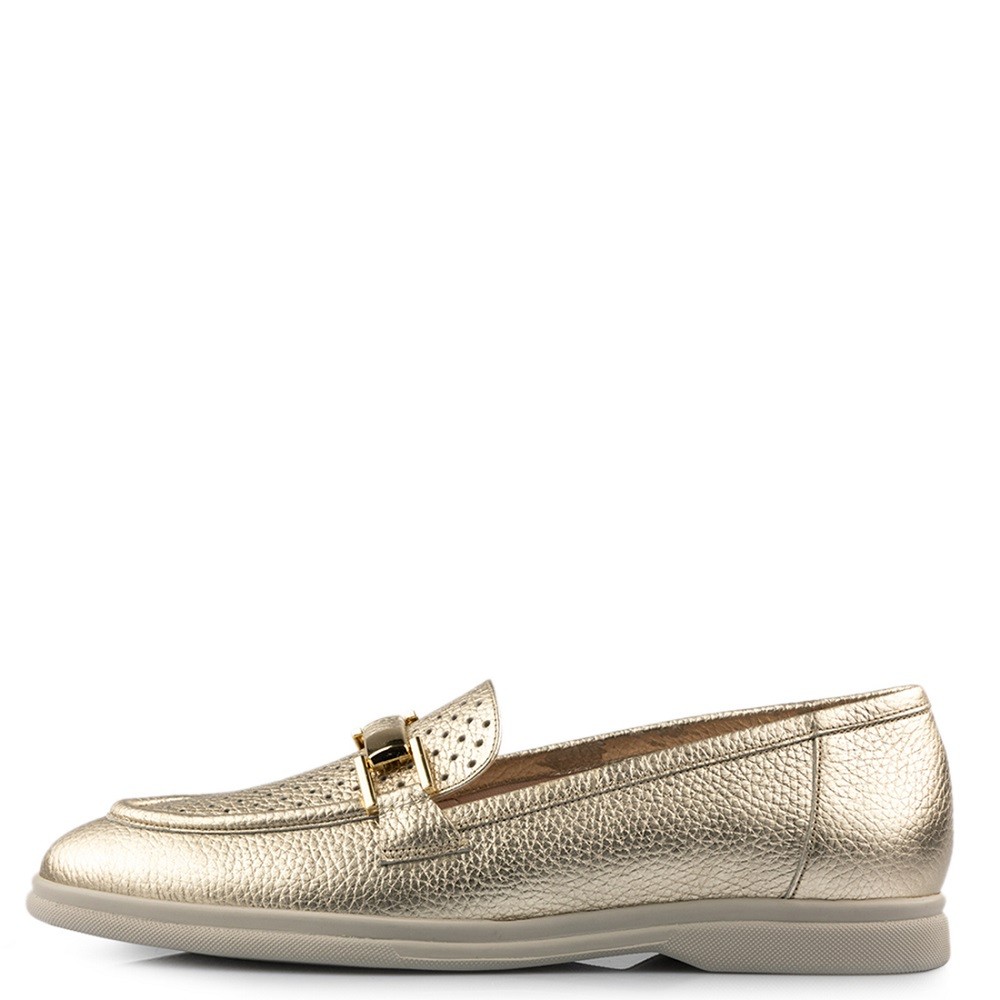 FM</br>Γυναικεία Loafers Πλατίνα Δέρμα Γκοφρέ 1102-17 FM FM</br>Γυναικεία Loafers Πλατίνα Δέρμα Γκοφρέ 1102-17 FM