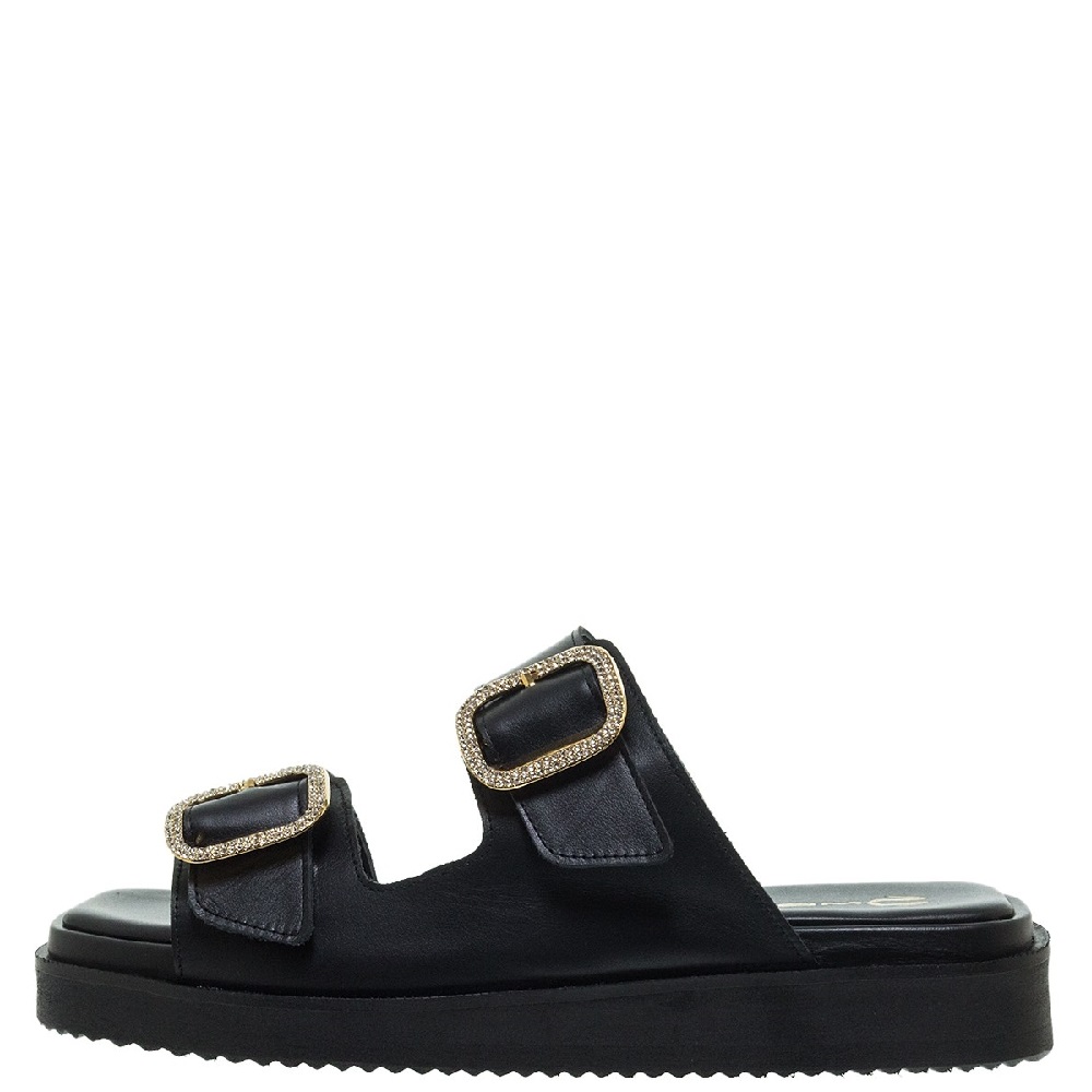 MOURTZI</br>Γυναικεία Flatform Μαύρο Δέρμα 25/12305 Mourtzi MOURTZI</br>Γυναικεία Flatform Μαύρο Δέρμα 25/12305 Mourtzi