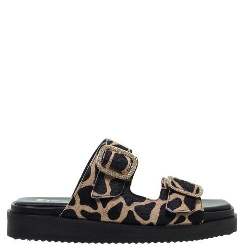 Γυναικεία Flatform Μπεζ/Μαύρο Ponyskin 25/12305 Mourtzi Γυναικεία Flatform Μπεζ/Μαύρο Ponyskin 25/12305 Mourtzi