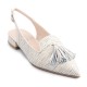 FM</br>Γυναικεία Loafers Λευκό Δέρμα Ψάθα 130-46 FM FM</br>Γυναικεία Loafers Λευκό Δέρμα Ψάθα 130-46 FM