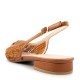 FM</br>Γυναικεία Slingback Flats Ταμπά Δέρμα Πλεχτό 134-23 FM FM</br>Γυναικεία Slingback Flats Ταμπά Δέρμα Πλεχτό 134-23 FM