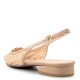 FM</br>Γυναικεία Slingback Flats Μπεζ Δέρμα Πλεχτό 134-23 FM FM</br>Γυναικεία Slingback Flats Μπεζ Δέρμα Πλεχτό 134-23 FM