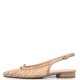 FM</br>Γυναικεία Slingback Flats Μπεζ Δέρμα Πλεχτό 134-23 FM FM</br>Γυναικεία Slingback Flats Μπεζ Δέρμα Πλεχτό 134-23 FM
