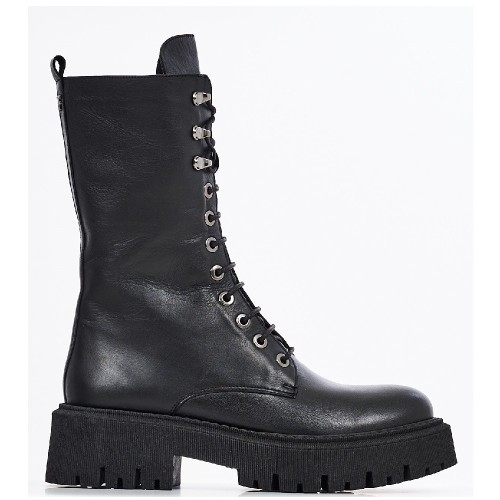 Γυναικεία Μποτάκια Μαύρο Δέρμα 151-17 FM Γυναικεία Μποτάκια Μαύρο Δέρμα 151-17 FM