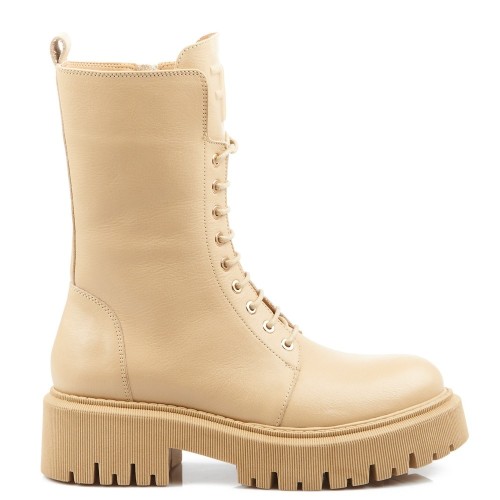 Γυναικεία Μποτάκια Μπεζ Δέρμα 151-23 FM Γυναικεία Μποτάκια Μπεζ Δέρμα 151-23 FM