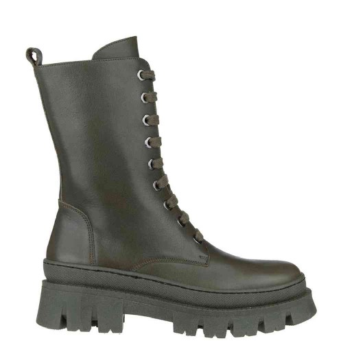 Γυναικεία Μποτάκια Λαδί Δέρμα 152-02 FM Γυναικεία Μποτάκια Λαδί Δέρμα 152-02 FM