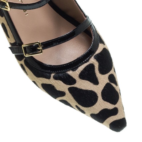 Γυναικείες Slimgback Μπαλαρίνες Μπεζ/Μαύρο Πόνυ 1/15520 Mourtzi Γυναικείες Slimgback Μπαλαρίνες Μπεζ/Μαύρο Πόνυ 1/15520 Mourtzi