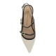 MOURTZI</br>Γυναικείες Slingback Μπαλαρίνες Εκρού/Μαύρο Δέρμα 1/15520 Mourtzi MOURTZI</br>Γυναικείες Slingback Μπαλαρίνες Εκρού/Μαύρο Δέρμα 1/15520 Mourtzi