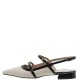 MOURTZI</br>Γυναικείες Slingback Μπαλαρίνες Εκρού/Μαύρο Δέρμα 1/15520 Mourtzi MOURTZI</br>Γυναικείες Slingback Μπαλαρίνες Εκρού/Μαύρο Δέρμα 1/15520 Mourtzi