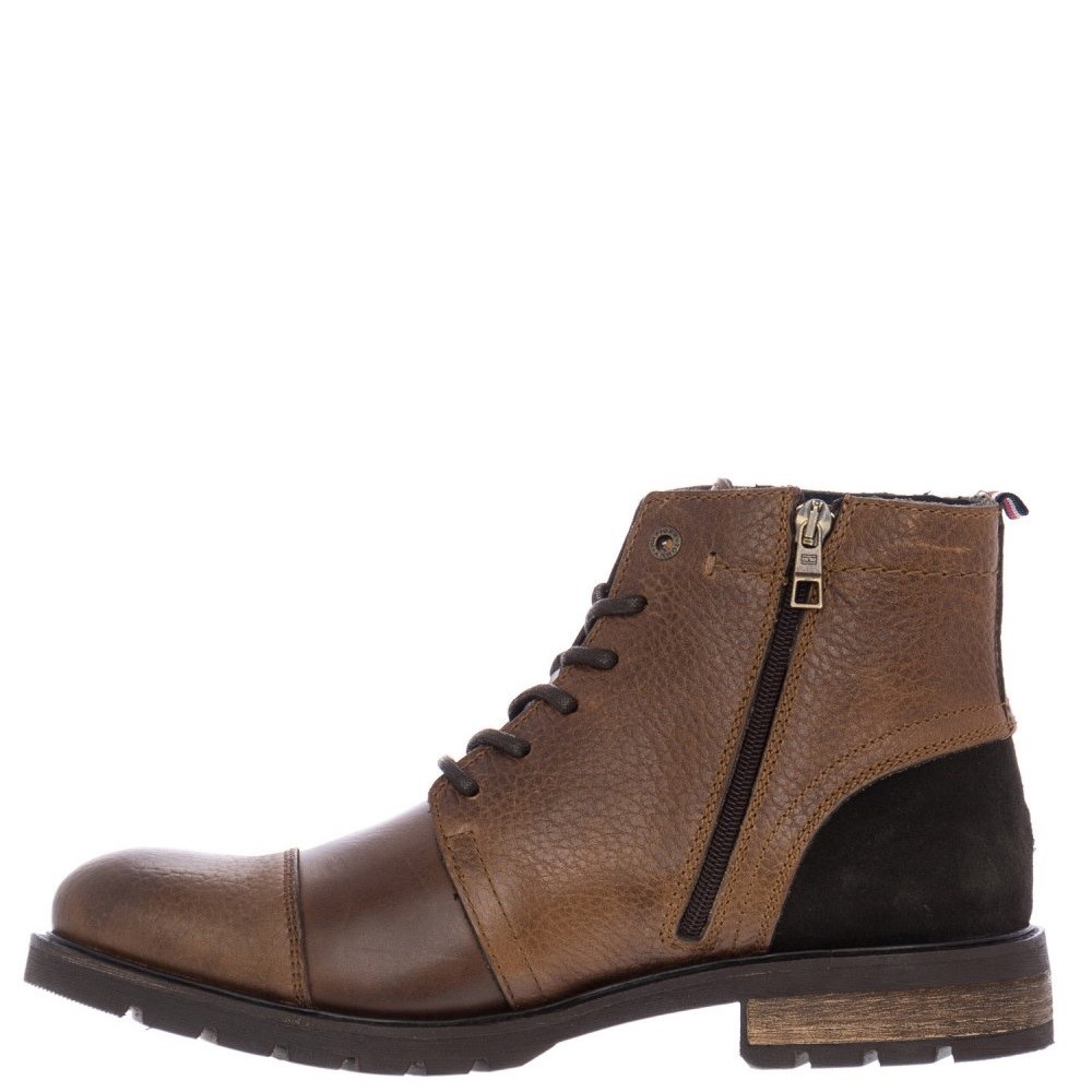 TOMMY HILFIGER</br>Ανδρικά Μποτάκια Ταμπά Δέρμα FM0FM01756-211 Tommy Hilfiger