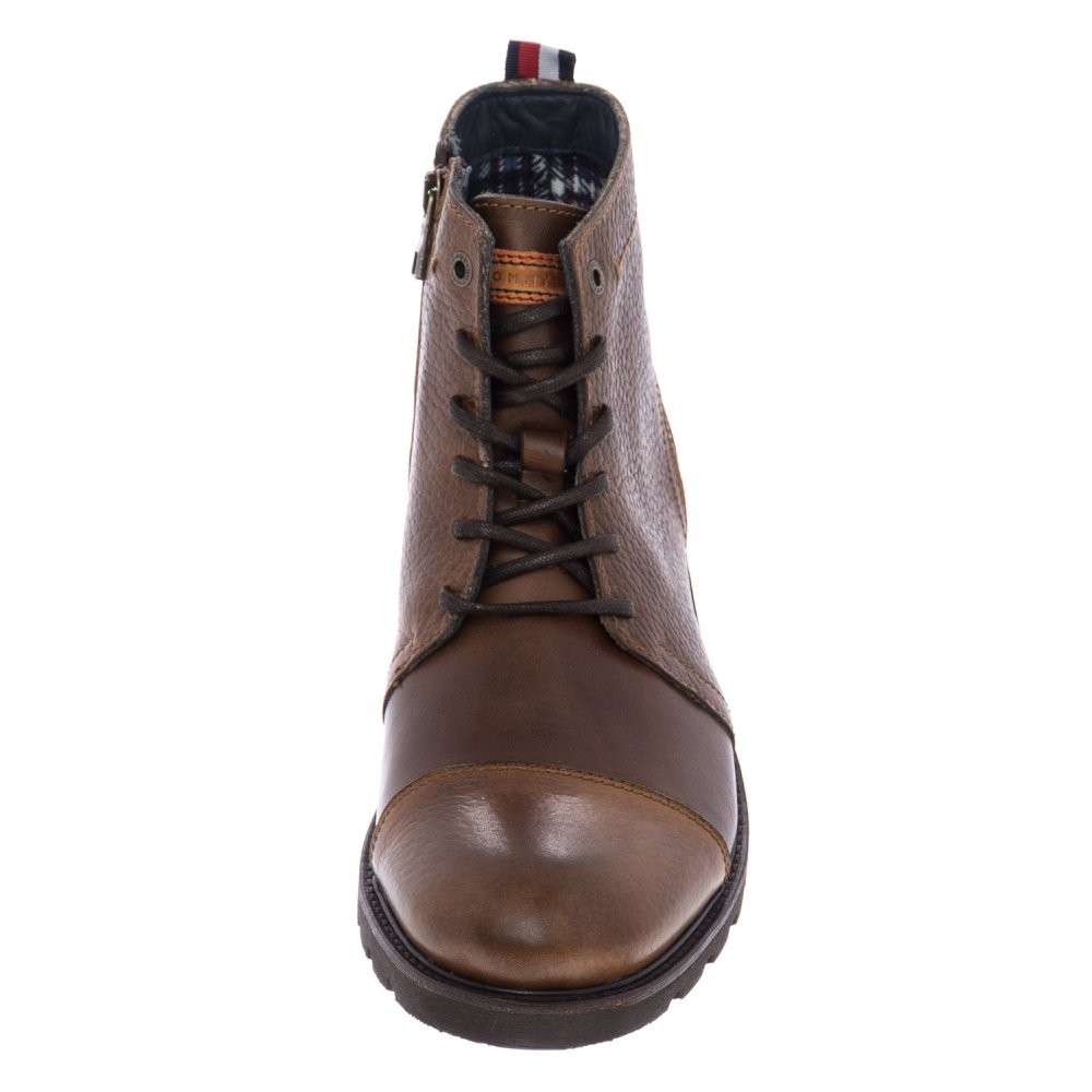 TOMMY HILFIGER</br>Ανδρικά Μποτάκια Ταμπά Δέρμα FM0FM01756-211 Tommy Hilfiger
