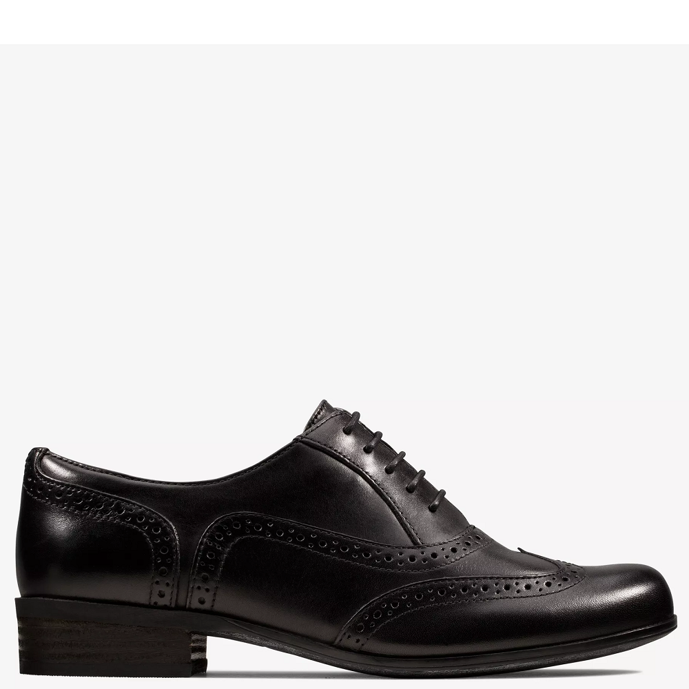 CLARKS</br>Clarks HAMBLE OAK  Γυναικεία Oxford Μαύρο Δέρμα