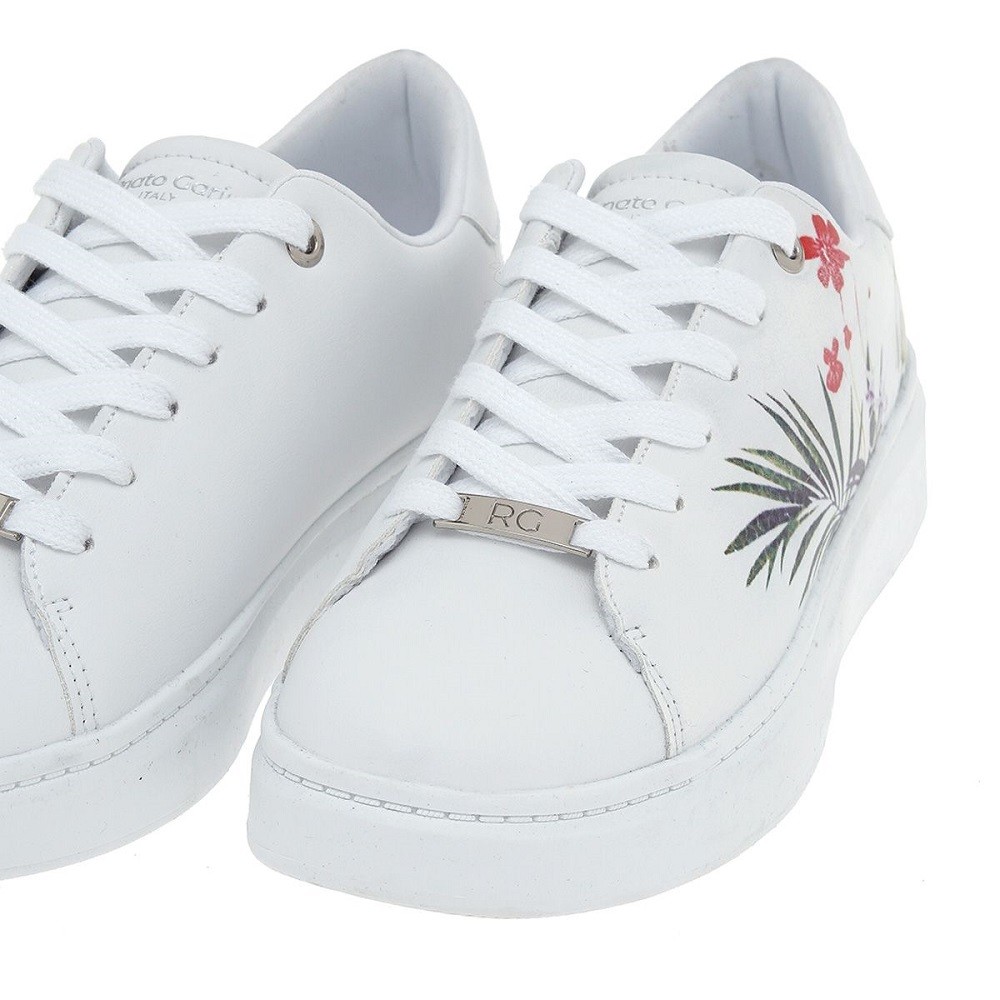 RENATO GARINI</br>Γυναικεία Sneakers Λευκό Λουλούδι 21VW2006 Renato Garini RENATO GARINI</br>Γυναικεία Sneakers Λευκό Λουλούδι 21VW2006 Renato Garini
