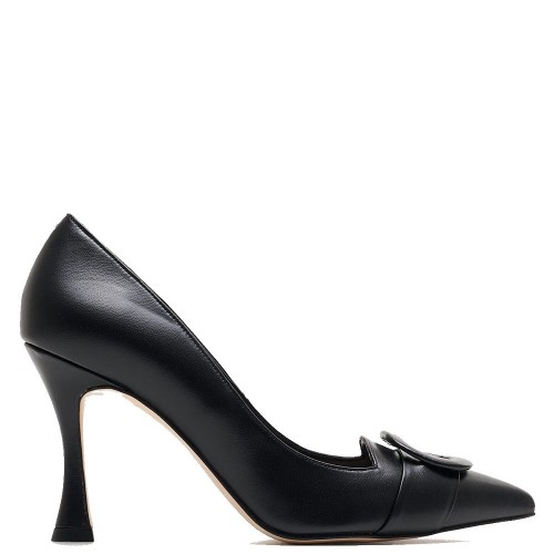 Γυναικείες Γόβες Μαύρο Δέρμα 2266K FM