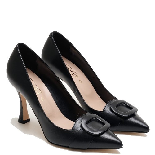 Γυναικείες Γόβες Μαύρο Δέρμα 2266K FM