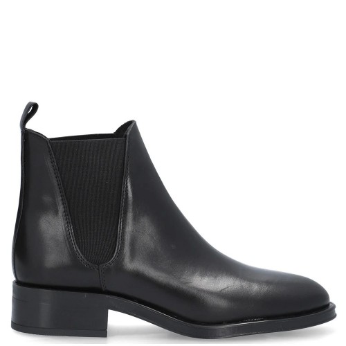 Γυναικεία Μποτάκια Μαύρο Δέρμα 2349 17 05 Alpe