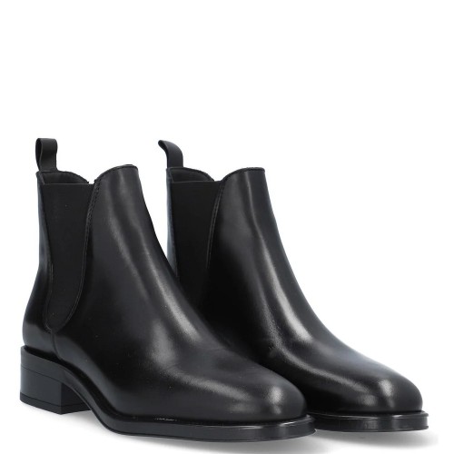 Γυναικεία Μποτάκια Μαύρο Δέρμα 2349 17 05 Alpe