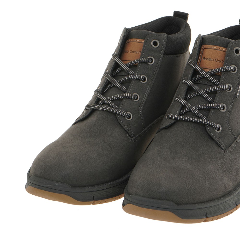RENATO GARINI</br>Ανδρικά Μποτάκια Μαύρο/Ταμπά 23AC588 Renato Garini