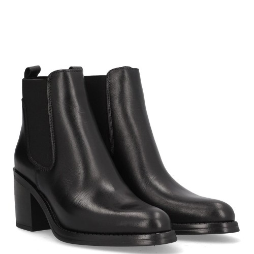 Γυναικεία Μποτάκια Μαύρο Δέρμα 2404 17 05 Alpe