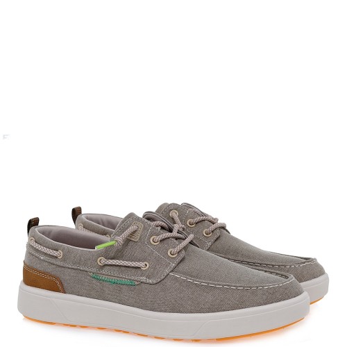 Ανδρικά Boat-shoes/Ιστιοπλοϊκά Μπεζ/Ταμπά Canvas 24SC077 Renato Garini