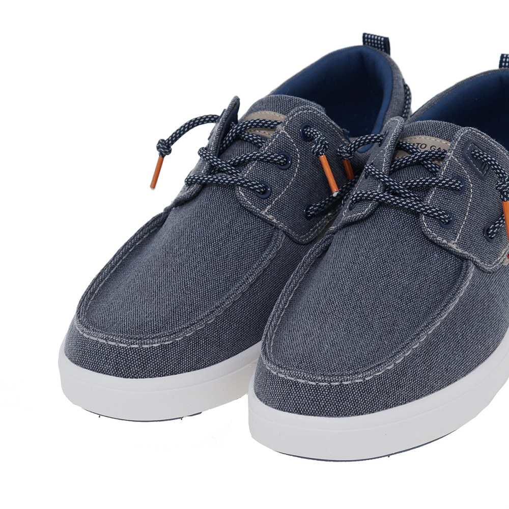 RENATO GARINI</br>Ανδρικά Boat-shoes/Ιστιοπλοϊκά Μπλε/Ταμπά Canvas 24SC077 Renato Garini RENATO GARINI</br>Ανδρικά Boat-shoes/Ιστιοπλοϊκά Μπλε/Ταμπά Canvas 24SC077 Renato Garini