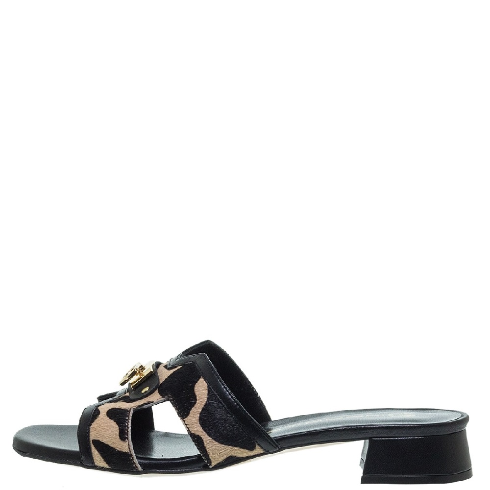 MOURTZI</br>Γυναικεία Mules Μπεζ/Μαύρο Ponyskin 2/256K13 Mourtzi MOURTZI</br>Γυναικεία Mules Μπεζ/Μαύρο Ponyskin 2/256K13 Mourtzi