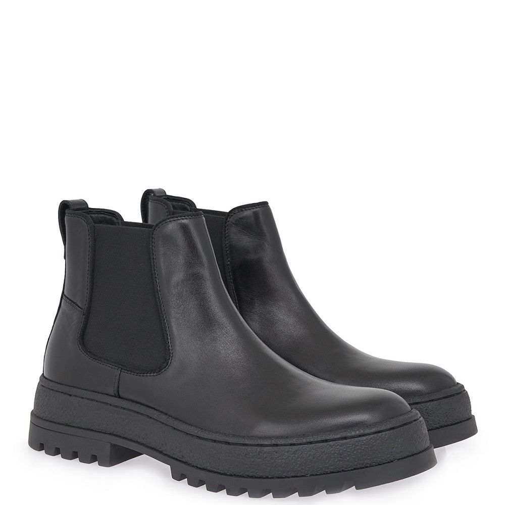 LORENZO RUSSO</br>Lorenzo Russo 26002 MORRIS Ανδρικά Μποτάκια Chelsea Μαύρο Δέρμα LORENZO RUSSO</br>Lorenzo Russo 26002 MORRIS Ανδρικά Μποτάκια Chelsea Μαύρο Δέρμα