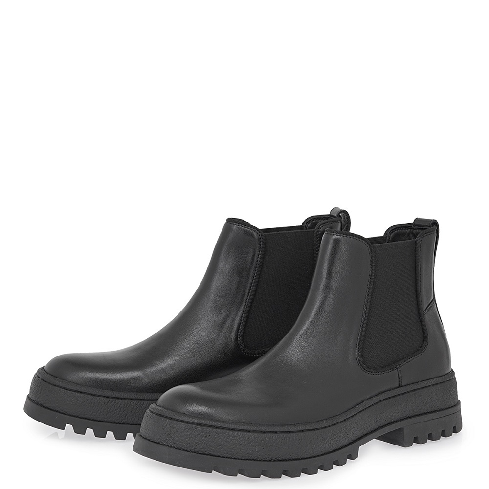 LORENZO RUSSO</br>Lorenzo Russo 26002 MORRIS Ανδρικά Μποτάκια Chelsea Μαύρο Δέρμα LORENZO RUSSO</br>Lorenzo Russo 26002 MORRIS Ανδρικά Μποτάκια Chelsea Μαύρο Δέρμα