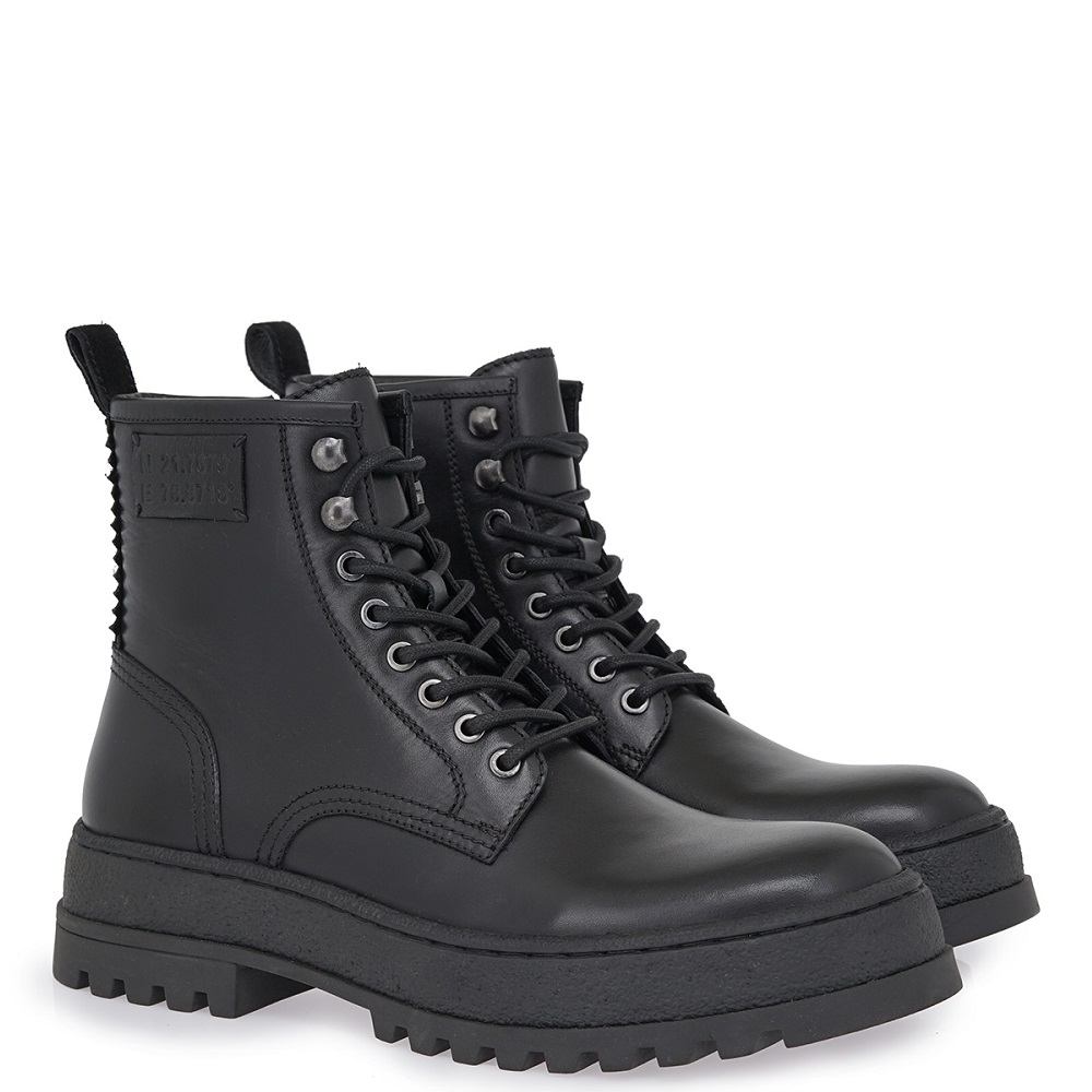 LORENZO RUSSO</br>Lorenzo Russo 26021 MORRIS Ανδρικά Μποτάκια Μαύρο Δέρμα